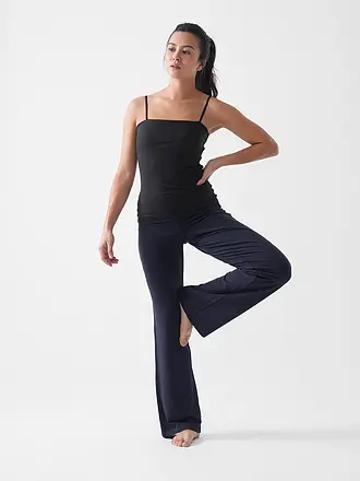 MANDALA | Damen Yogahose Wide Leg | dunkelblau